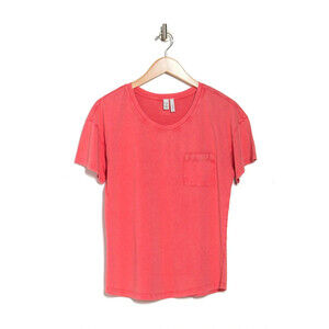 Z By Zella Love Me Pocket T-Shirt In Red Hibiscus Size M